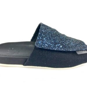 L'F SHOES ciabatta blue glitter