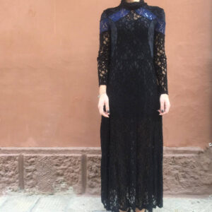 FLIVE - Abito lungo in pizzo vellutato