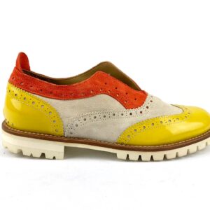 L'F SHOES scarpa 10c giallo-bianco-arancio