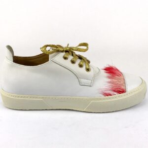 L'F SHOES scarpa adrenaline white piume