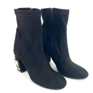 TODAI stivaletto alcantara nero tacco metal