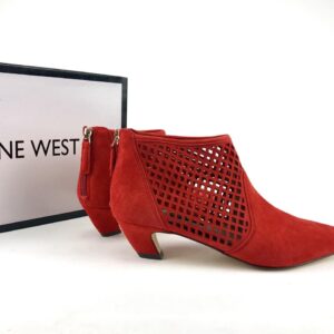 NINE WEST tronchetto traforato rosso