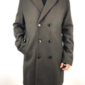 SELECTED HOMME cappotto doppiopetto uomo dark brown melange