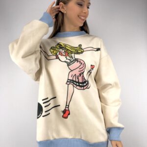 YLENIA WHITE Maxi felpa