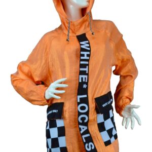 YLENIA WHITE parka unisex local arancio
