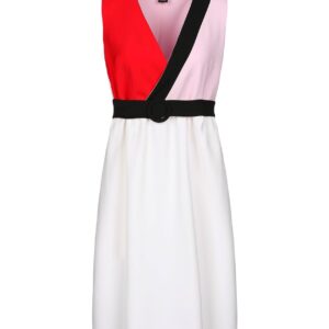 1-ONE abito bicolor red white