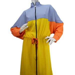 YLENIA WHITE abito-spolverino bicolore giallo