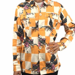 YLENIA WHITE camicia-giacca denim mosca