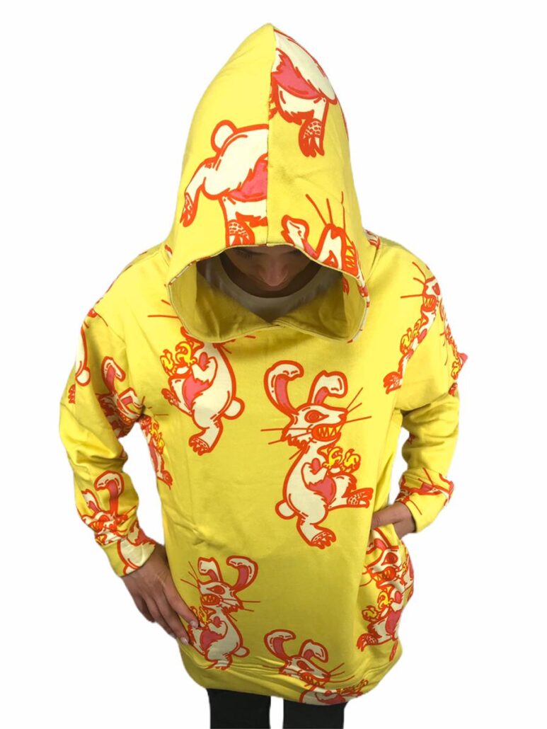 Ylenia white felpa donna rabbit gialla 1