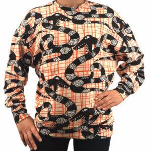 YLENIA WHITE felpa snake unisex