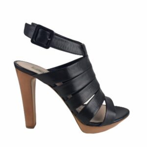 NINALILOU sandalo pelle fasce nere