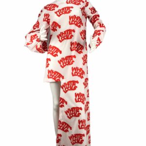 YLENIA WHITE abito asimmetrico locals