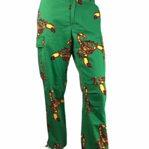 YLENIA WHITE pantalone cargo verde scorpioni