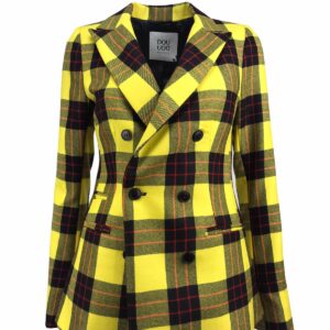 DOU DOU giacca tartan giallo