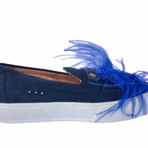 L'F SHOES scarpa sunday blu piume