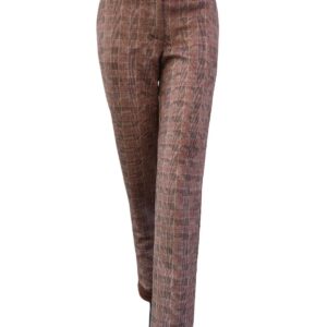 MDM mademoiselle du monde pantalone tartan marrone