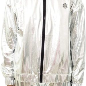 DOLLY NOIRE Silver Chrome Zip