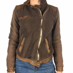 OTTOD’AME  Giubbino pelle tessuto