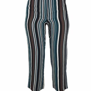 TOUPY pantalone millerighe verde