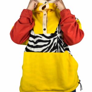 YLENIA WHITE felpa zebrata