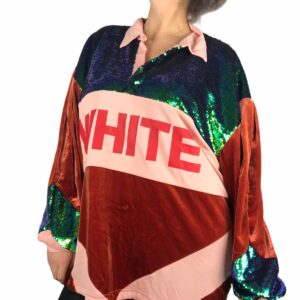 YLENIA WHITE maxi felpa polo