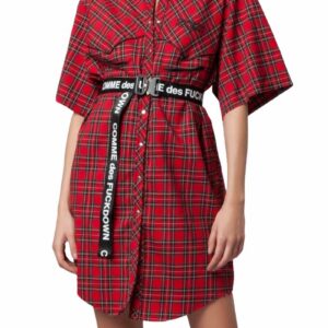 COMME DES FUCKDOWN abito camicia tartan