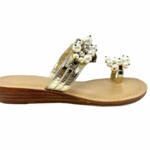 SARÀ LOPEZ infradito gioiello platino 1873