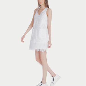 TWINSET SCEE abito in pizzo bianco SS82j4