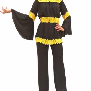 MAESTRI completo in pizzo nero e giallo 4308