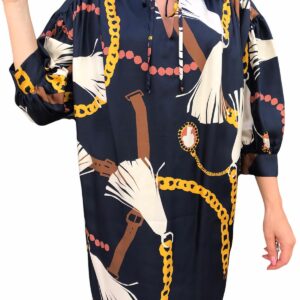 ALYSI abito foulard blu