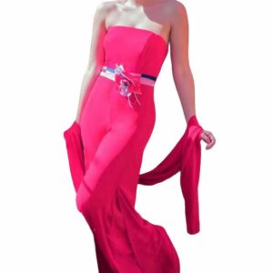 MISS MAX  tuta rossa elegante con blazer