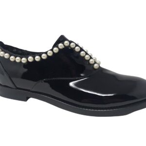 ALYSI mocassino nero lucido