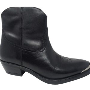 EMANUELLE VEE texano nero punta acciaio