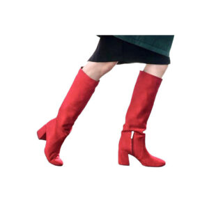 LORENZO MARI stivale rosso alcantara