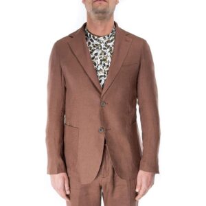 OUTFIT giacca uomo in lino marrone