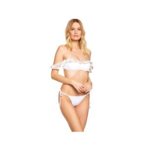 COTAZUR bikini bianco ricamato
