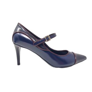 MARIA CRISTINA décolleté blu cinturino