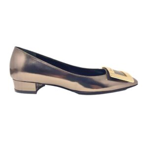 MARIA CRISTINA scarpa specchio placca oro