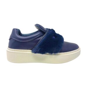 PRATIVERDI sneakers NU2 pelle Blu e applicazioni