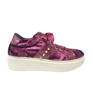 PRATIVERDI sneakers NU2 pelliccia bordeaux