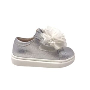 SHO.E.B76 scarpe kids argentata fiori