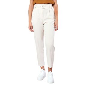 KAOS pantalone panna con cintura