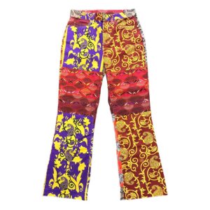 MANILA GRACE pantalone afro borgogna trombetta