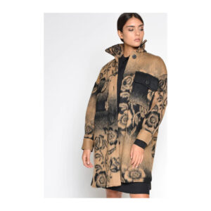 OTTOD’AME cappotto in panno con frange TUI-DG5570