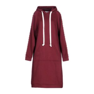 WEILI ZHENG abito maxi felpa bordeaux