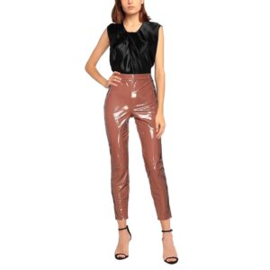 ACTUALEE pantalone in vernice nocciola