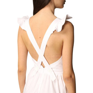 HANITA couture abito in cotone bianco V2712