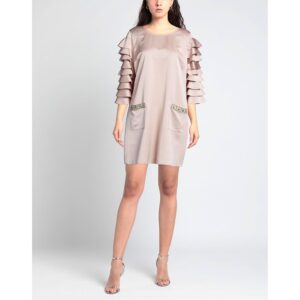 BABYLON abito tubino in raso cipria