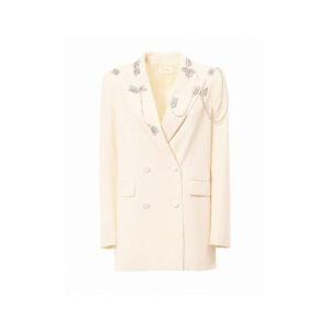 VICOLO giacca bianco panna con strass