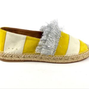 L'F SHOES espadrillas gialla silver